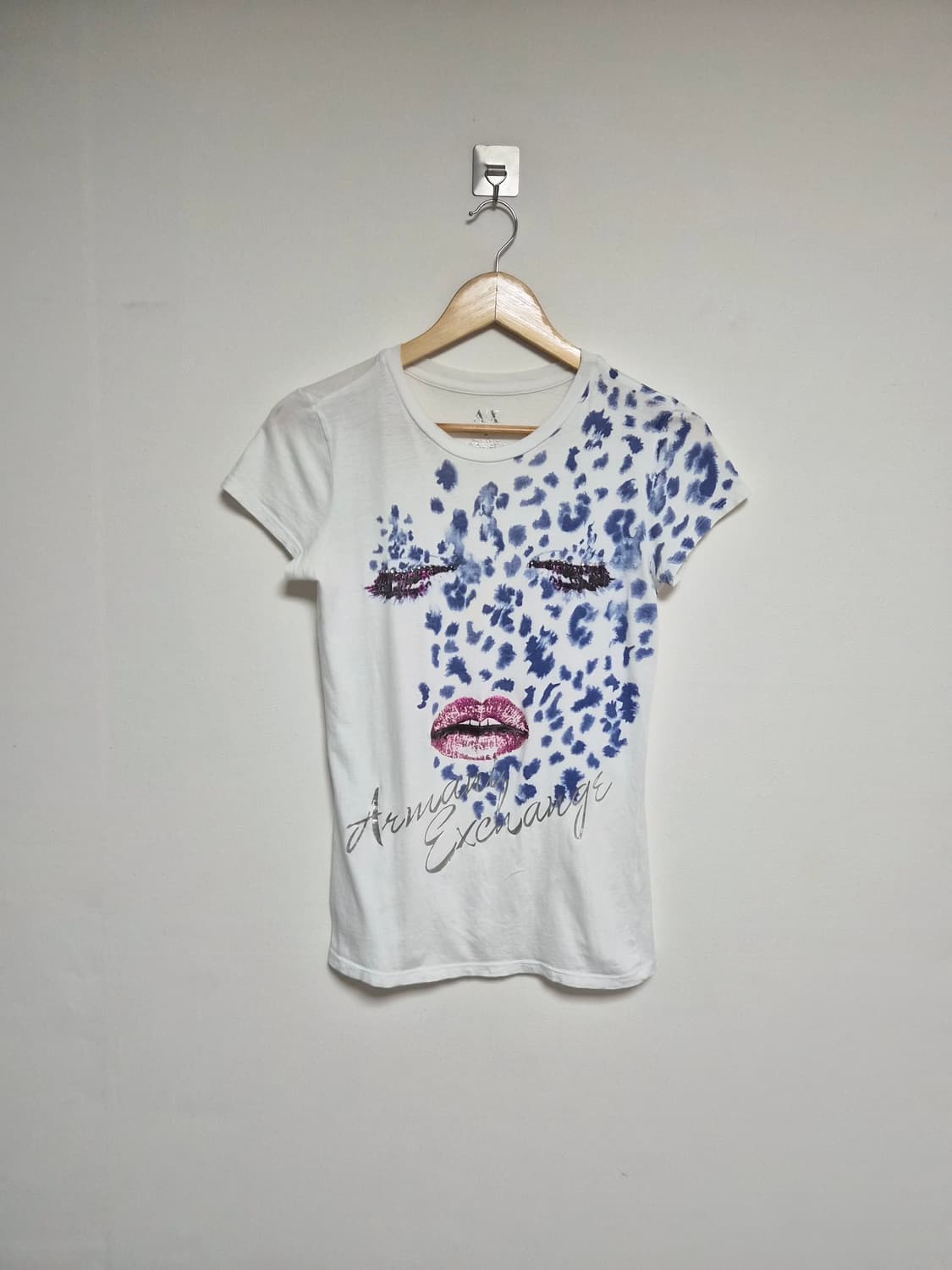 아르마니익스체인지 비즈 빅프린팅 키치 티셔츠 M - T12 상품이미지1