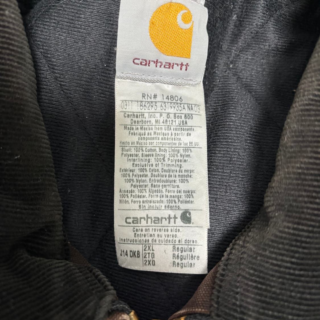 🇲🇽 10s 칼하트 J14 산타페 자켓 다크브라운 상품이미지5