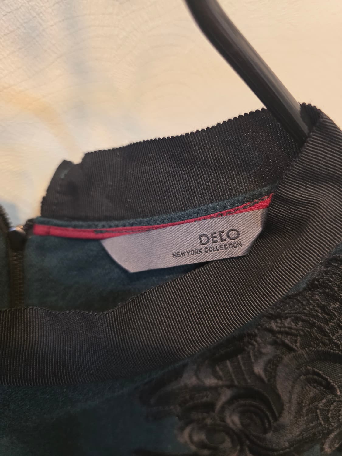 데코 블랙 레이스 장식 그린 박스원피스 상품이미지7