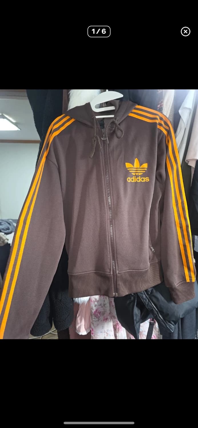 아디다스 브라운 대대장 후드집업 상품이미지1