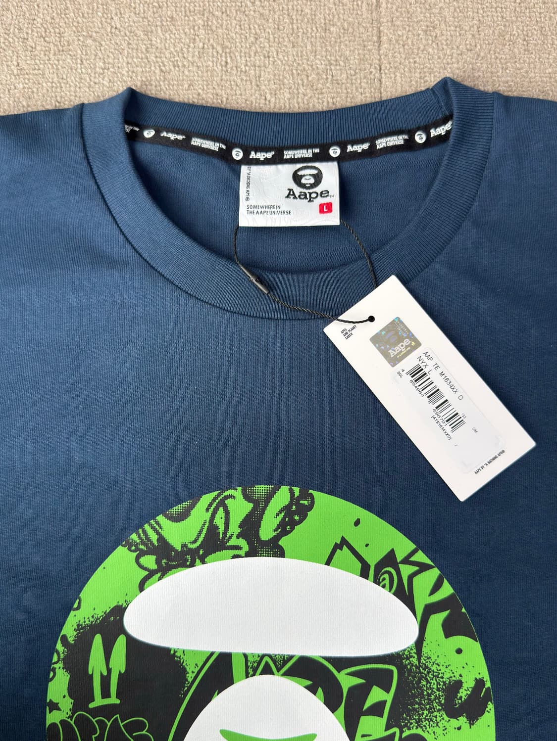 Aape 그래피티 로고 티셔츠 새제품 상품이미지4