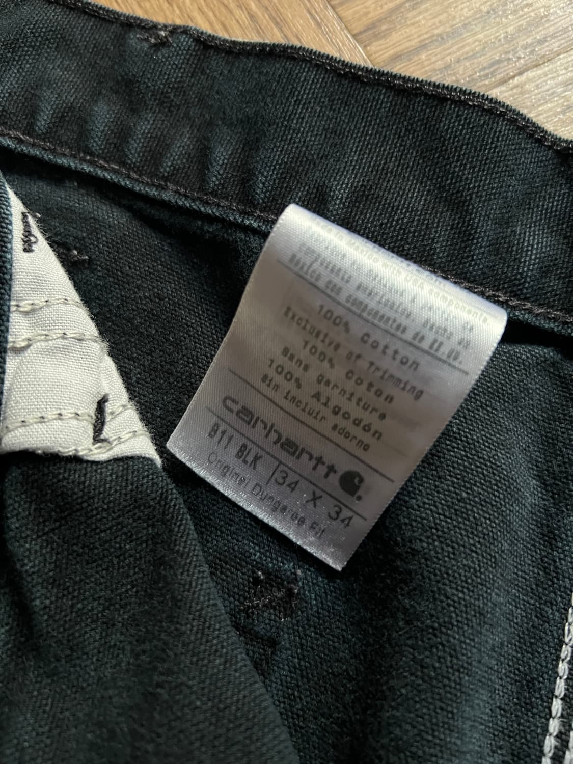 [34]칼하트 USA 더티워싱 블랙 싱글니 카펜터 워크팬츠 상품이미지6