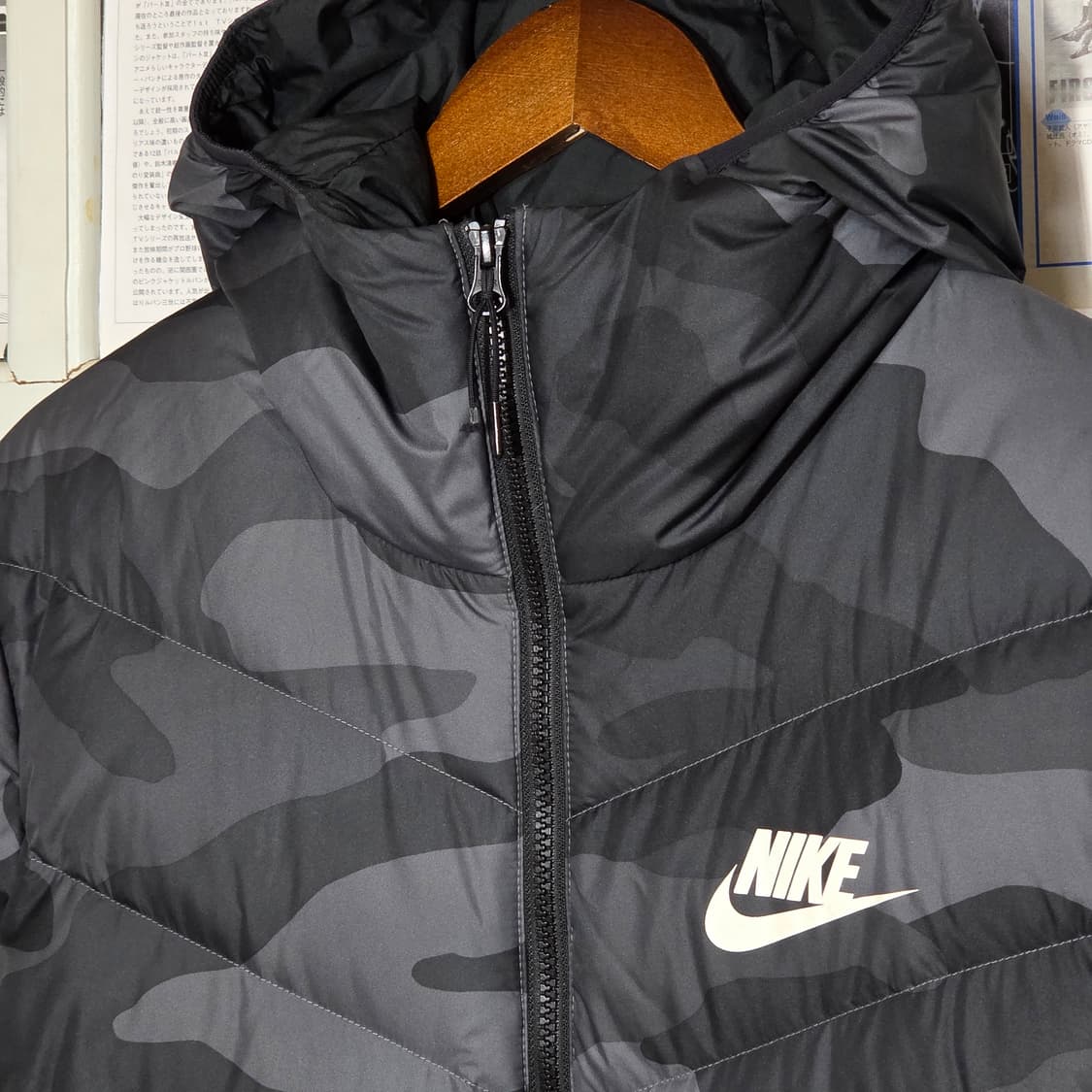 나이키 윈드러너 다운필 그레이 카모 패딩 상품이미지3