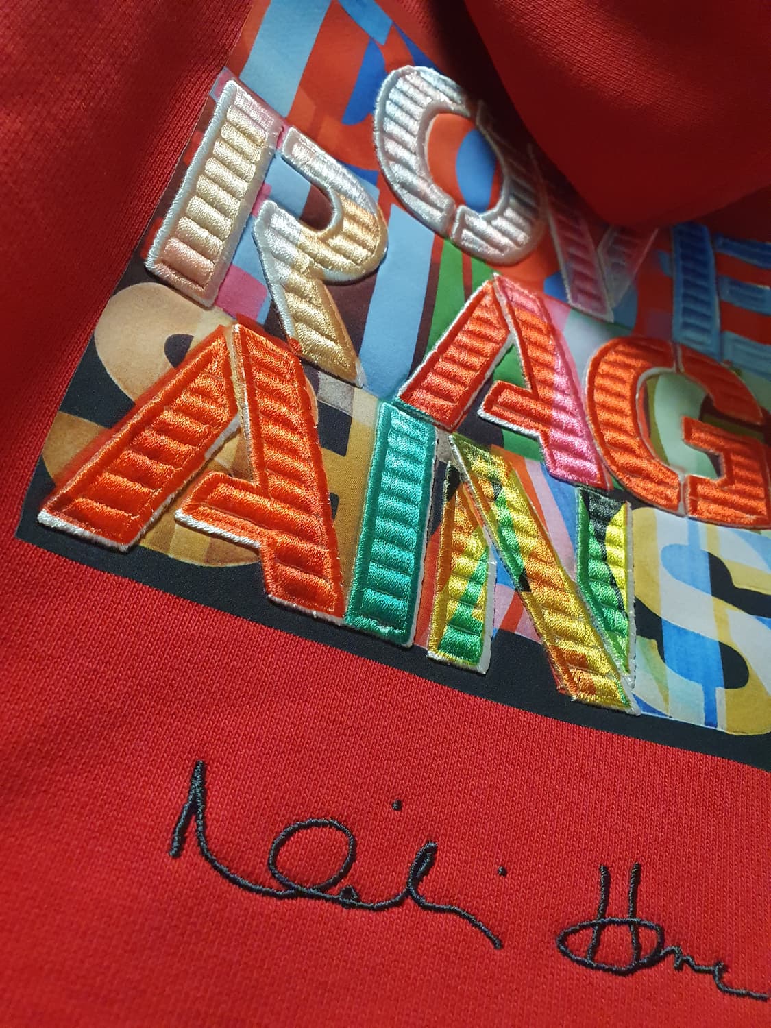 준지 Juun.j 오버핏 후드티 레드 상품이미지5