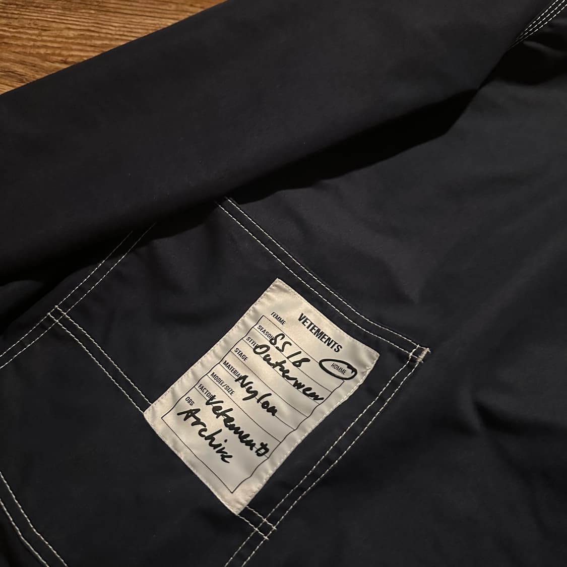 [XS] 베트멍 18ss 데님워크셔츠 네이비 블루 상품이미지2