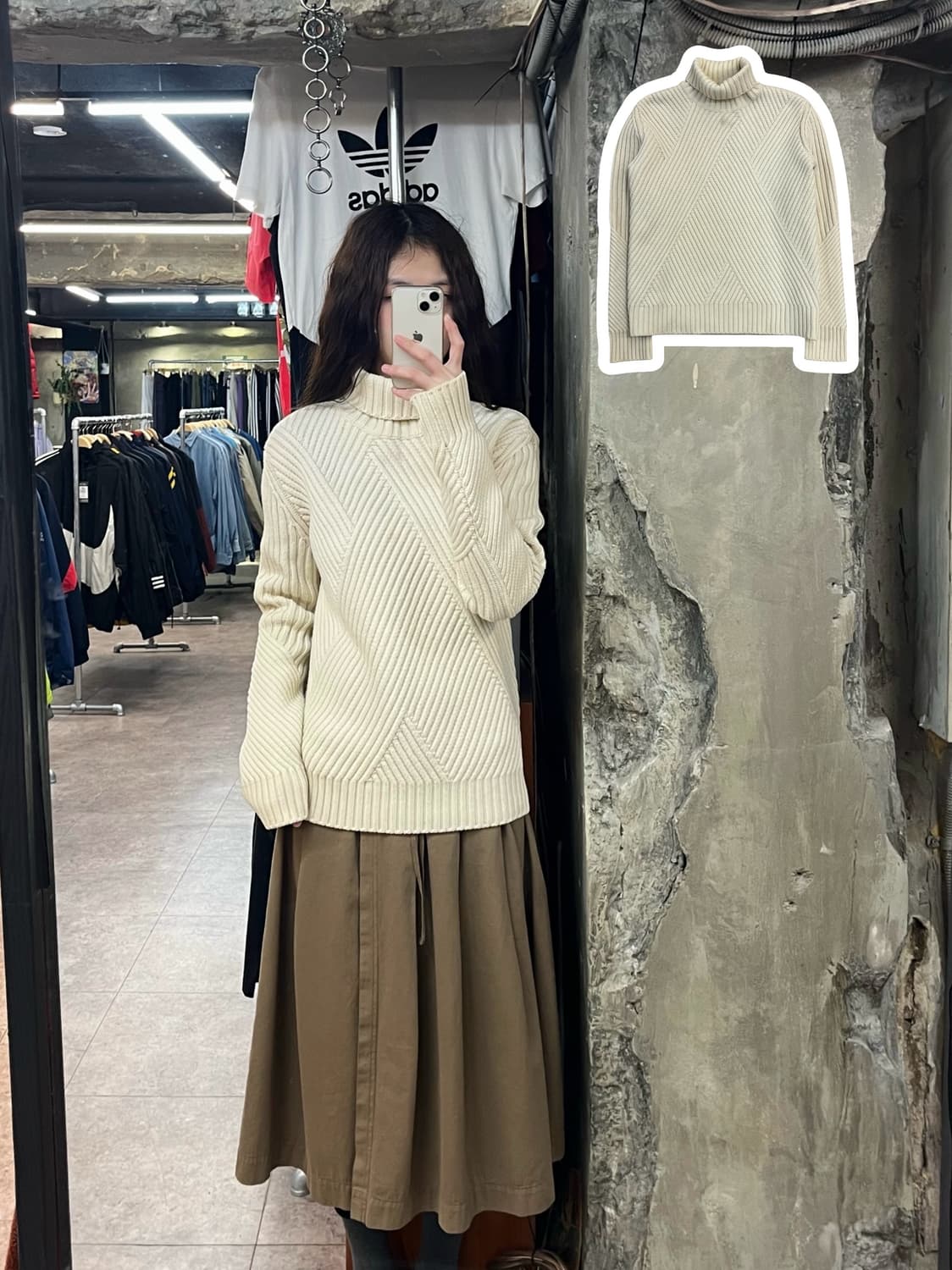 시스템 목폴라 니트 아이보리 95 #csz2378 상품이미지1