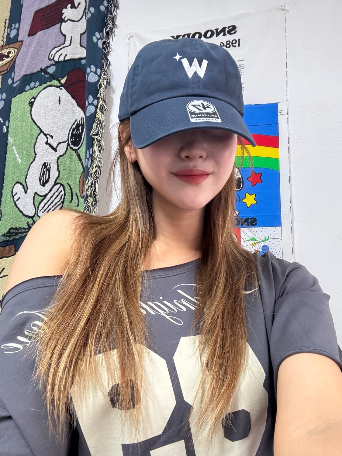47브랜드 더블유 스타 볼캡 상품이미지1