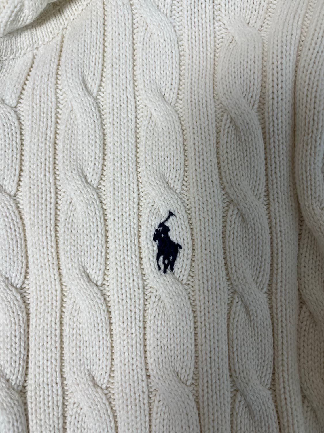 폴로랄프로렌 키즈 걸즈 아이보리 니트 후드집업 xl xs 상품이미지3