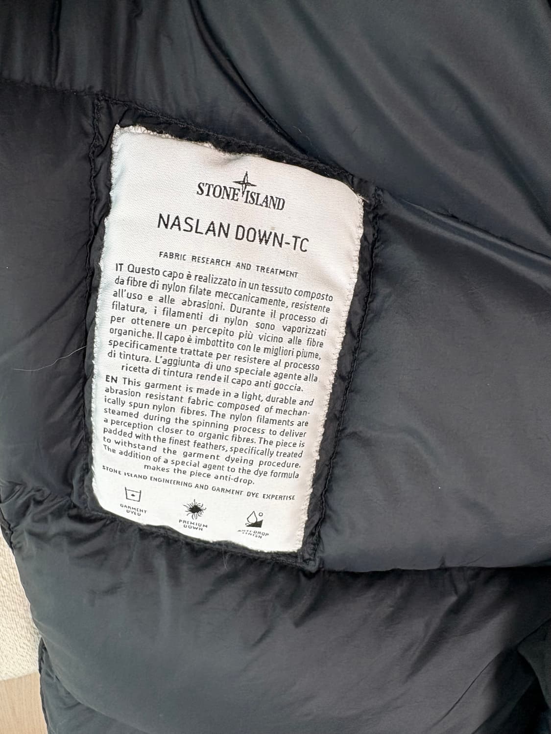 스톤아일랜드 나슬란 다운-tc 패딩 네이비 XL 상품이미지4