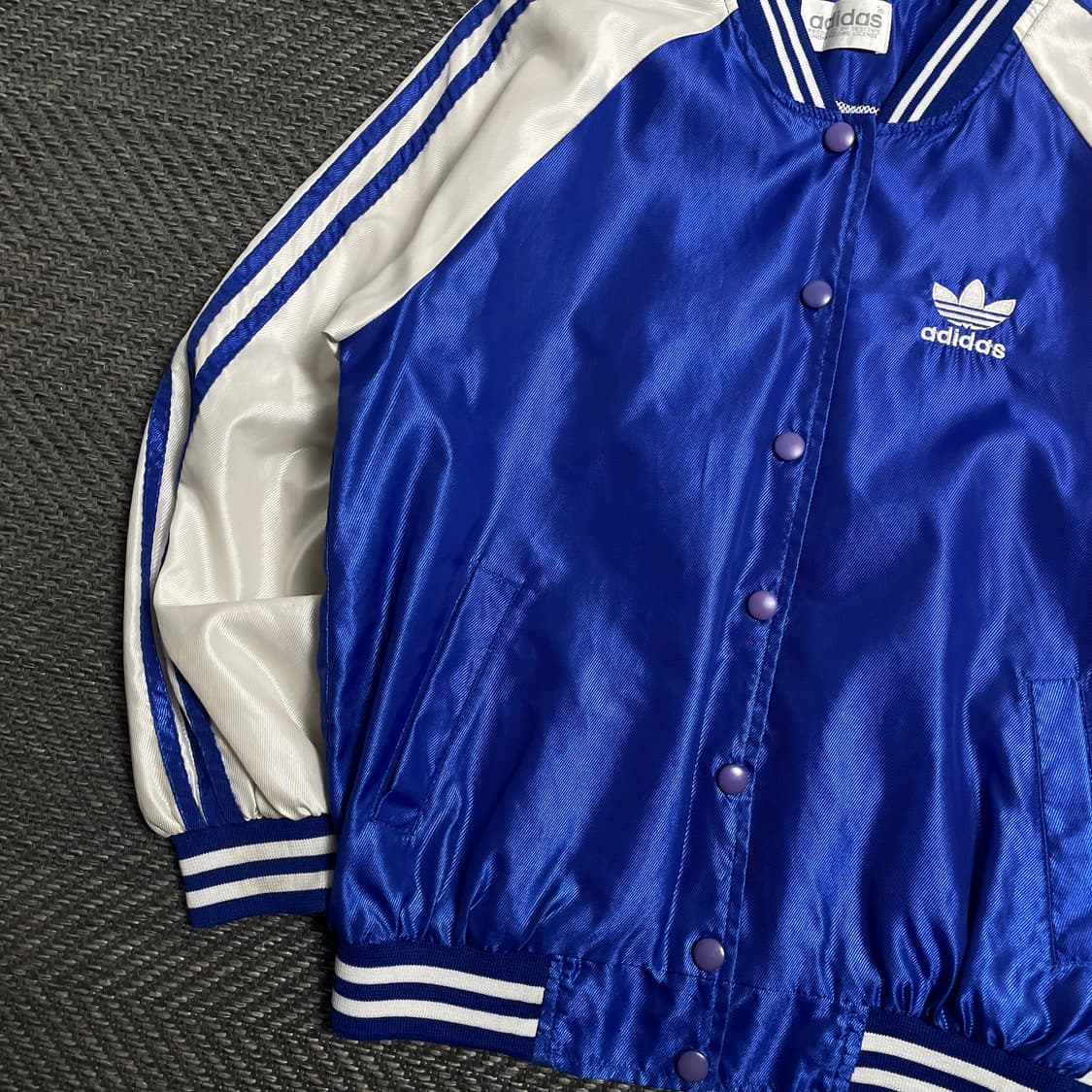 90s 아디다스 빅로고 바시티 트랙 블루종 자켓o 5337 상품이미지4