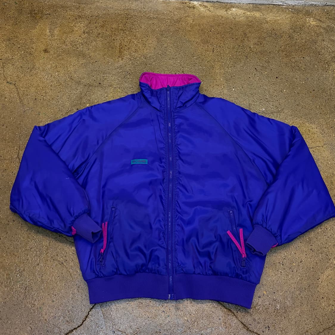 레어 90s USA 빈티지 컬럼비아 양면 아웃도어 패딩 상품이미지1