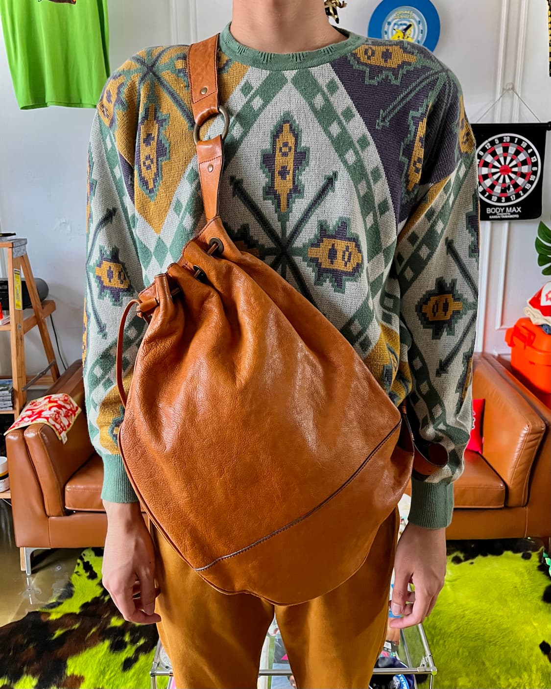 REAL MIND Japan Cowhide Old Sling Bag 상품이미지2