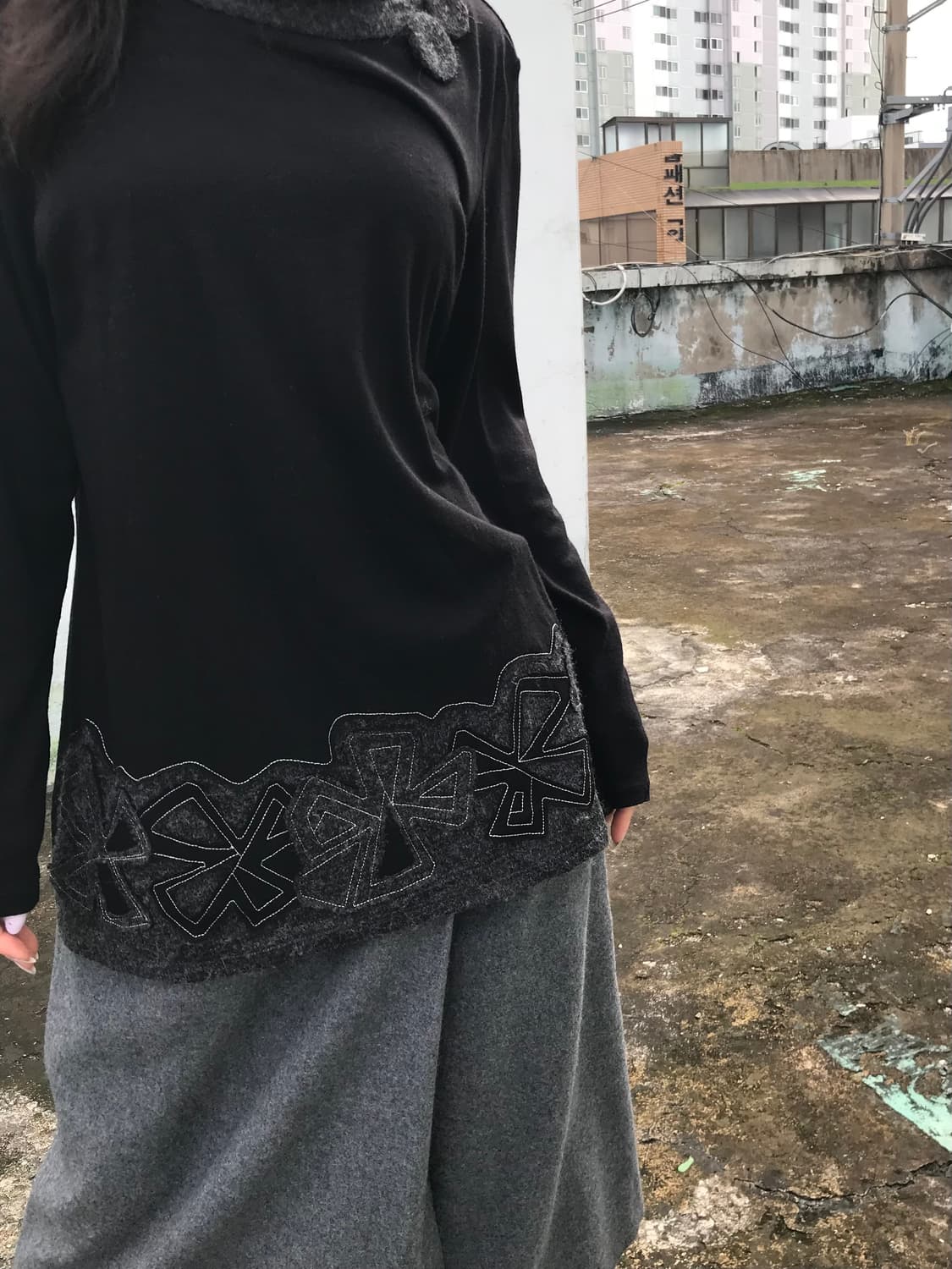 빈티지 블랙 롱슬리브 상품이미지4