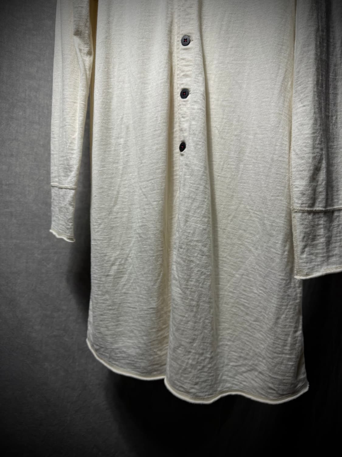 KLASICA Long Tunic Henley Neck Sleeve  상품이미지7