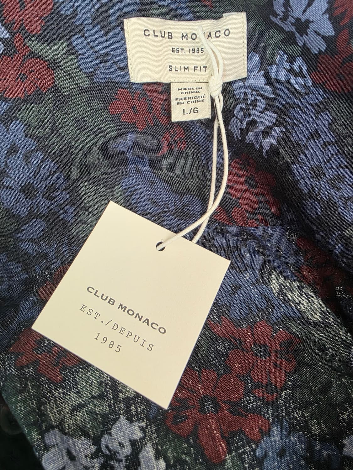 클럽모나코 플로럴 셔츠 새 제품 L 상품이미지2