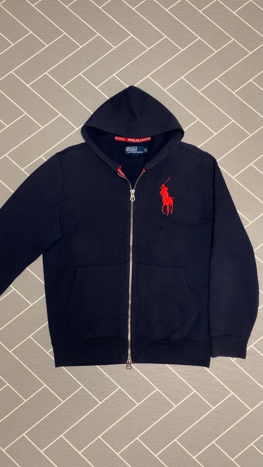 폴로 빅포니 후드집업 진네이비 상품이미지2