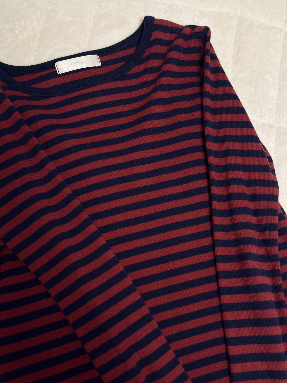 가내스라 코프 스트라이프 티셔츠 (브릭) 상품이미지3