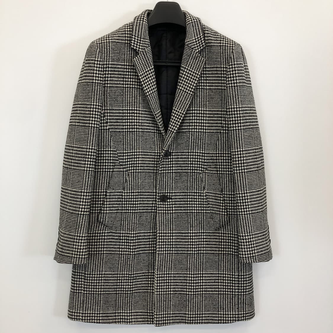 DKNY 누빔안감 체크 체스터코트 100 사이즈  상품이미지1