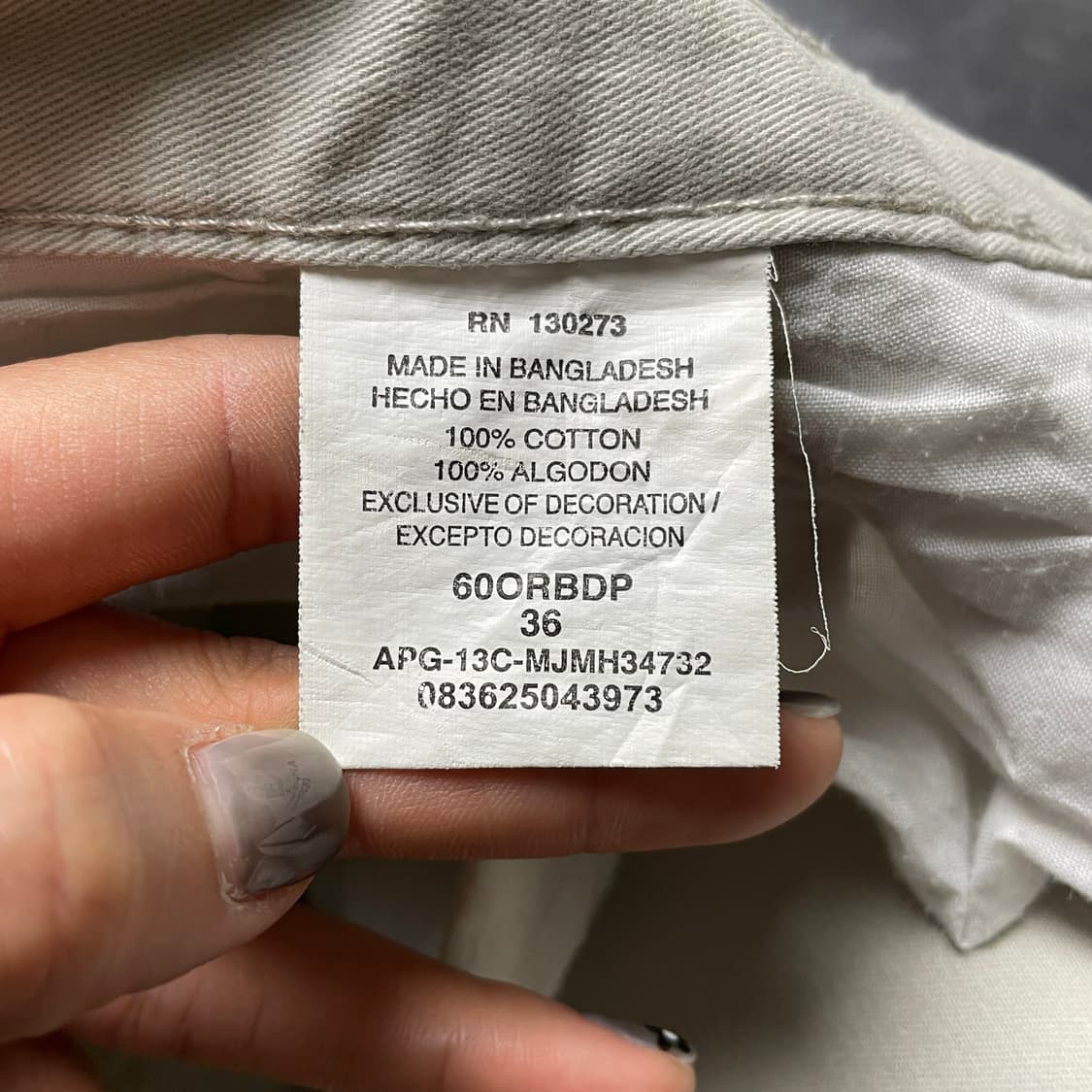 WRANGLER 랭글러 빈티지 아이보리 카고 하프 팬츠 A00788 상품이미지9