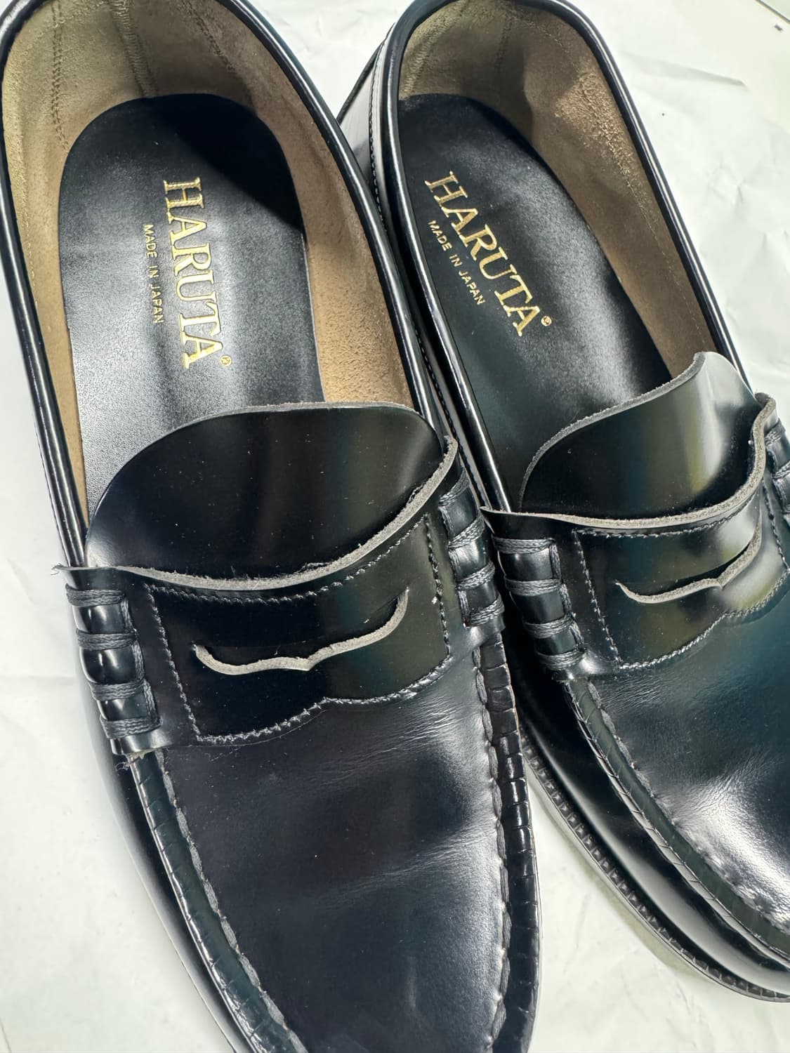 하루타 남성용 소가죽 페니로퍼 HS-906_BLACK 상품이미지5