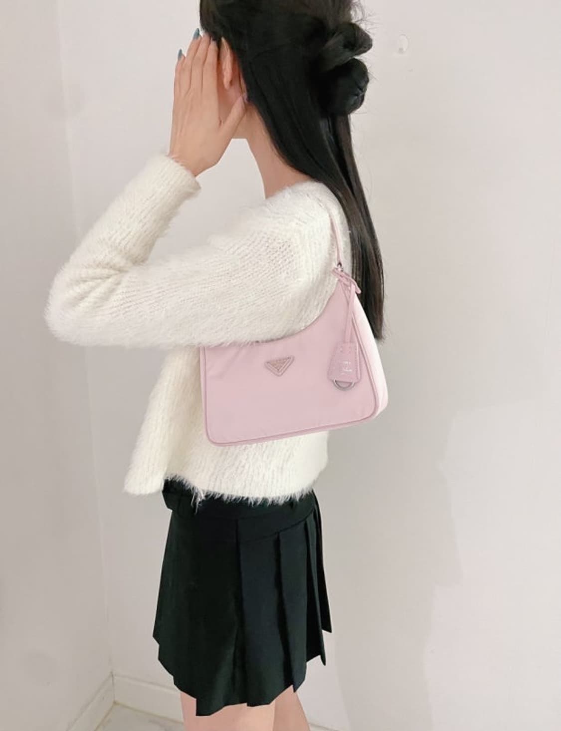 프라다 리나일론 호보백 앨러배스터핑크 상품이미지2
