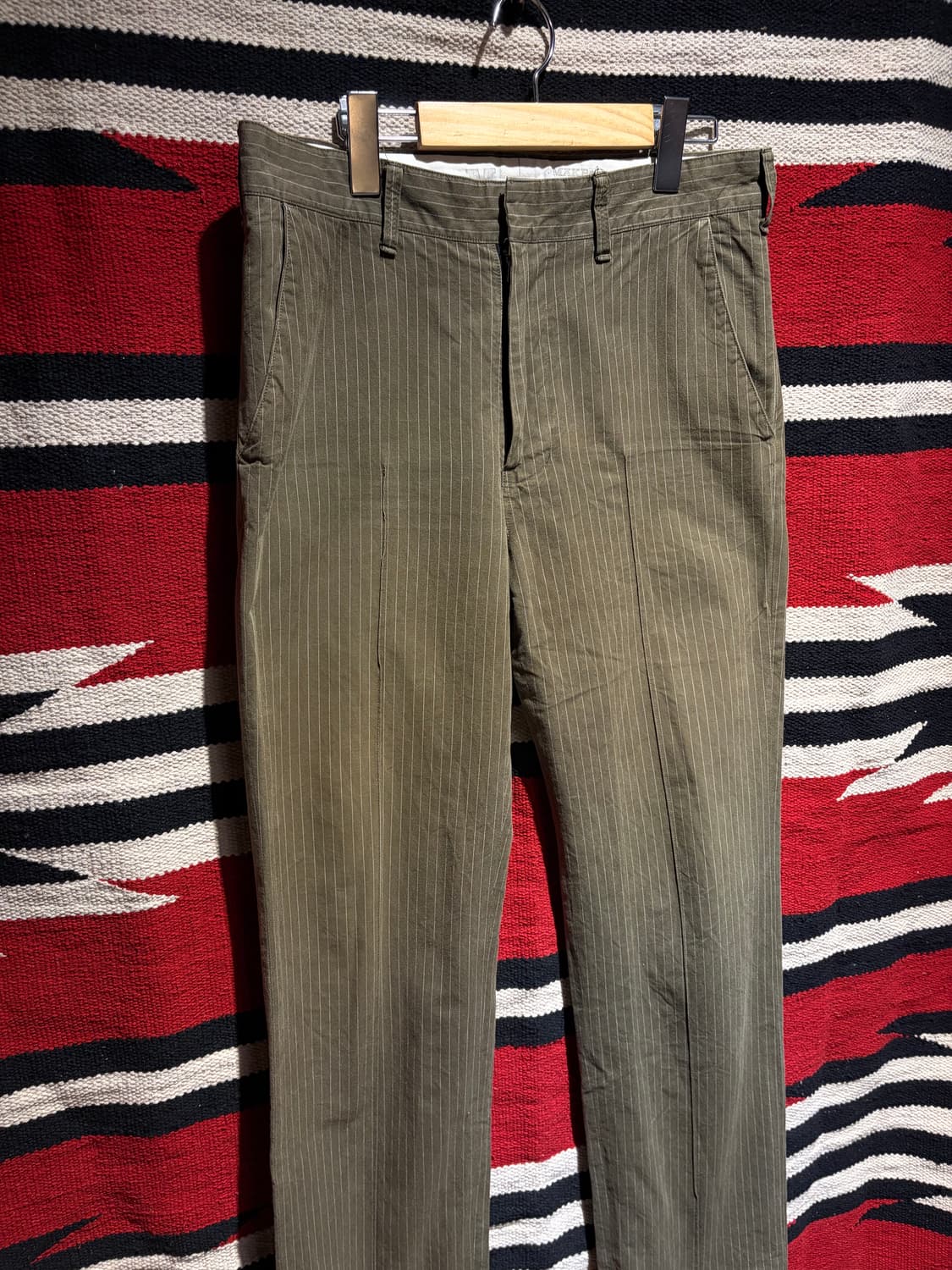 Olive stripe chino pants / 올리브 스트라이프 치노 상품이미지2