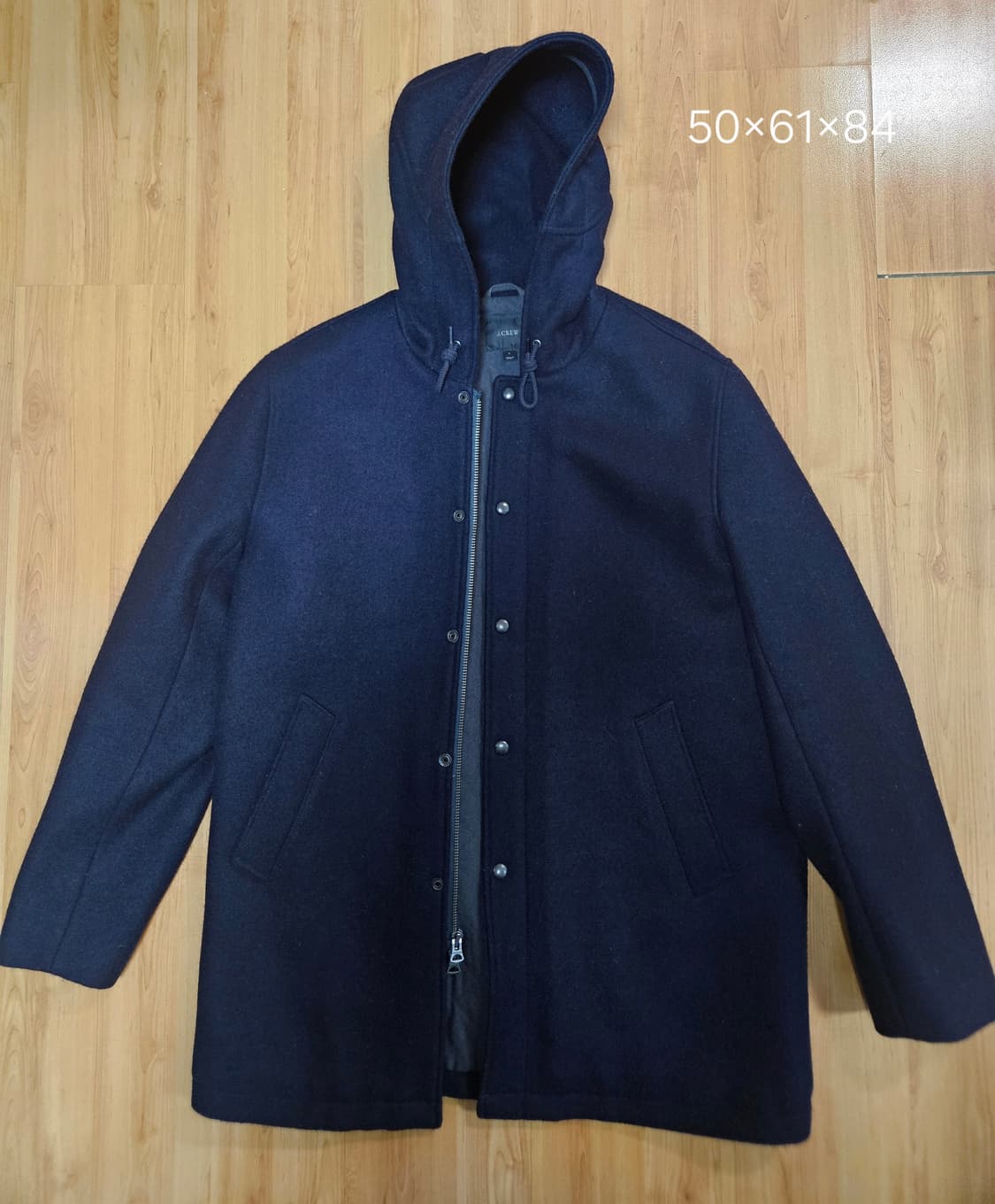 j.crew 울 100% 후드 반코트 자켓 상품이미지1