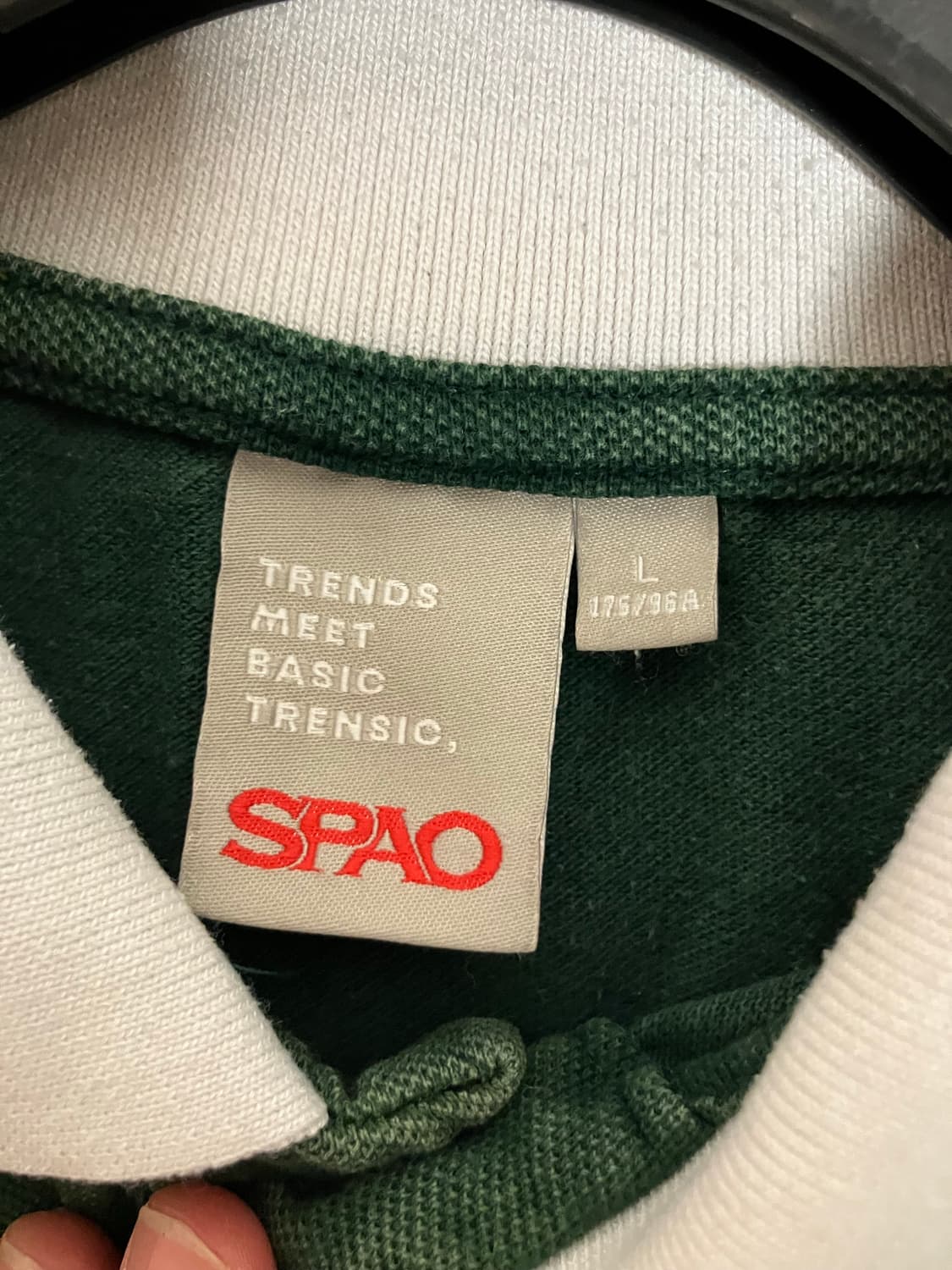 SPAO 초록색 카라티 상품이미지3