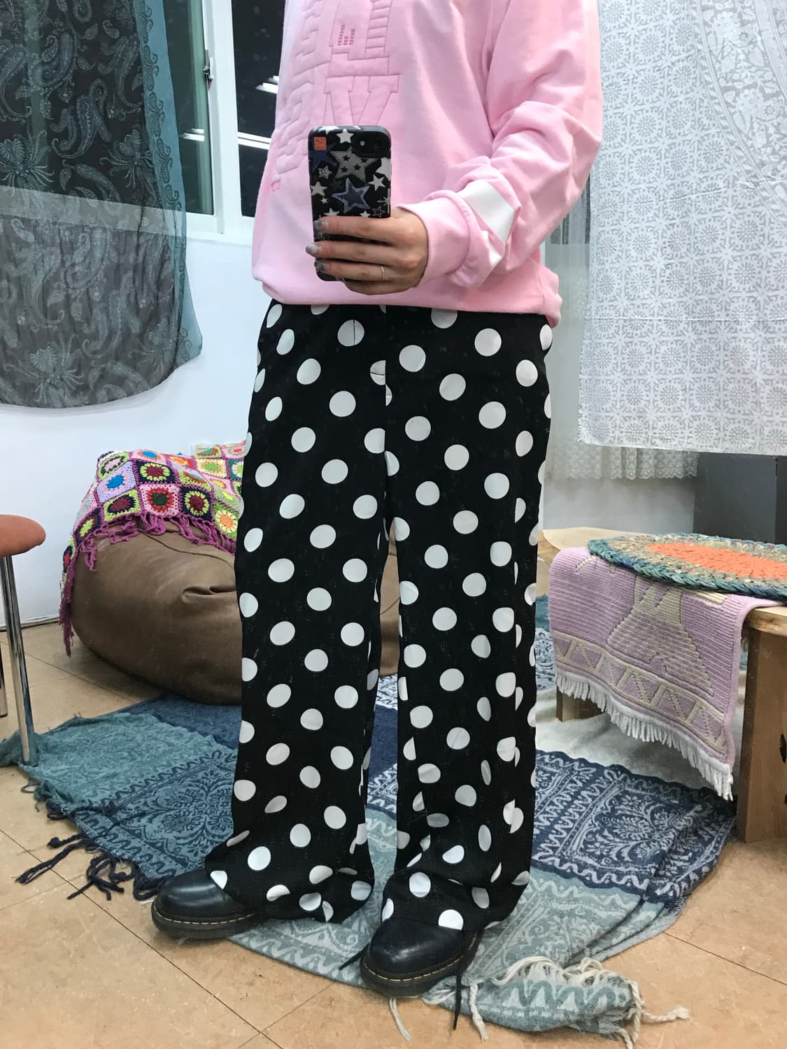 빈티지 여성 도트 팬츠  상품이미지1