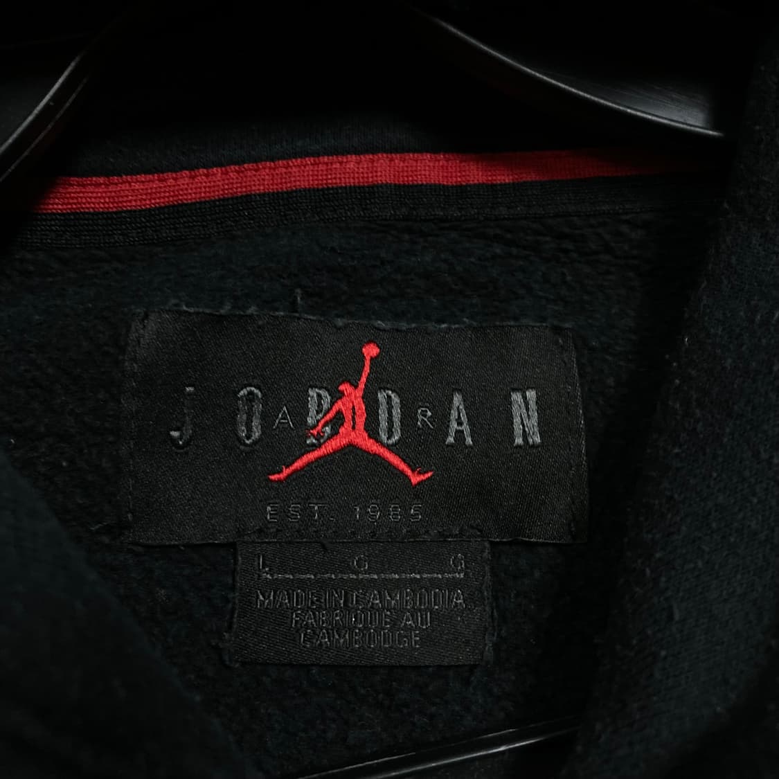 조던 빅로고 블랙 후드티 상품이미지2