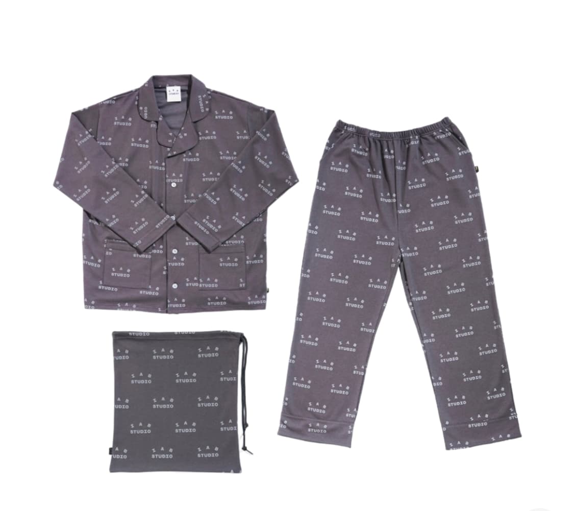 아이앱 앳 홈 파자마 세트 차콜 L 상품이미지1