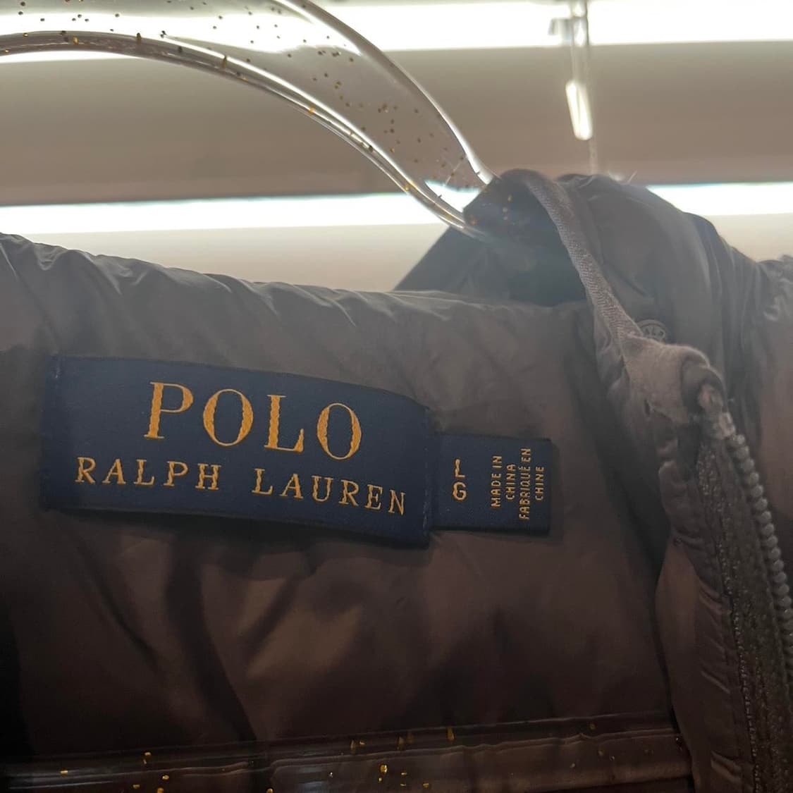 22FW 폴로 랄프 로렌 경량 후드 다운 패딩 차콜 그레이 상품이미지4