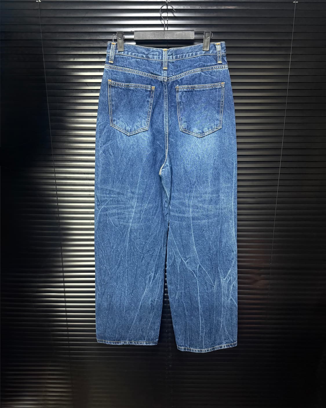 SEEOT 크랙 워싱 워시드 중청 진청 데님 와이드 벌룬 팬츠 바지 29 상품이미지4