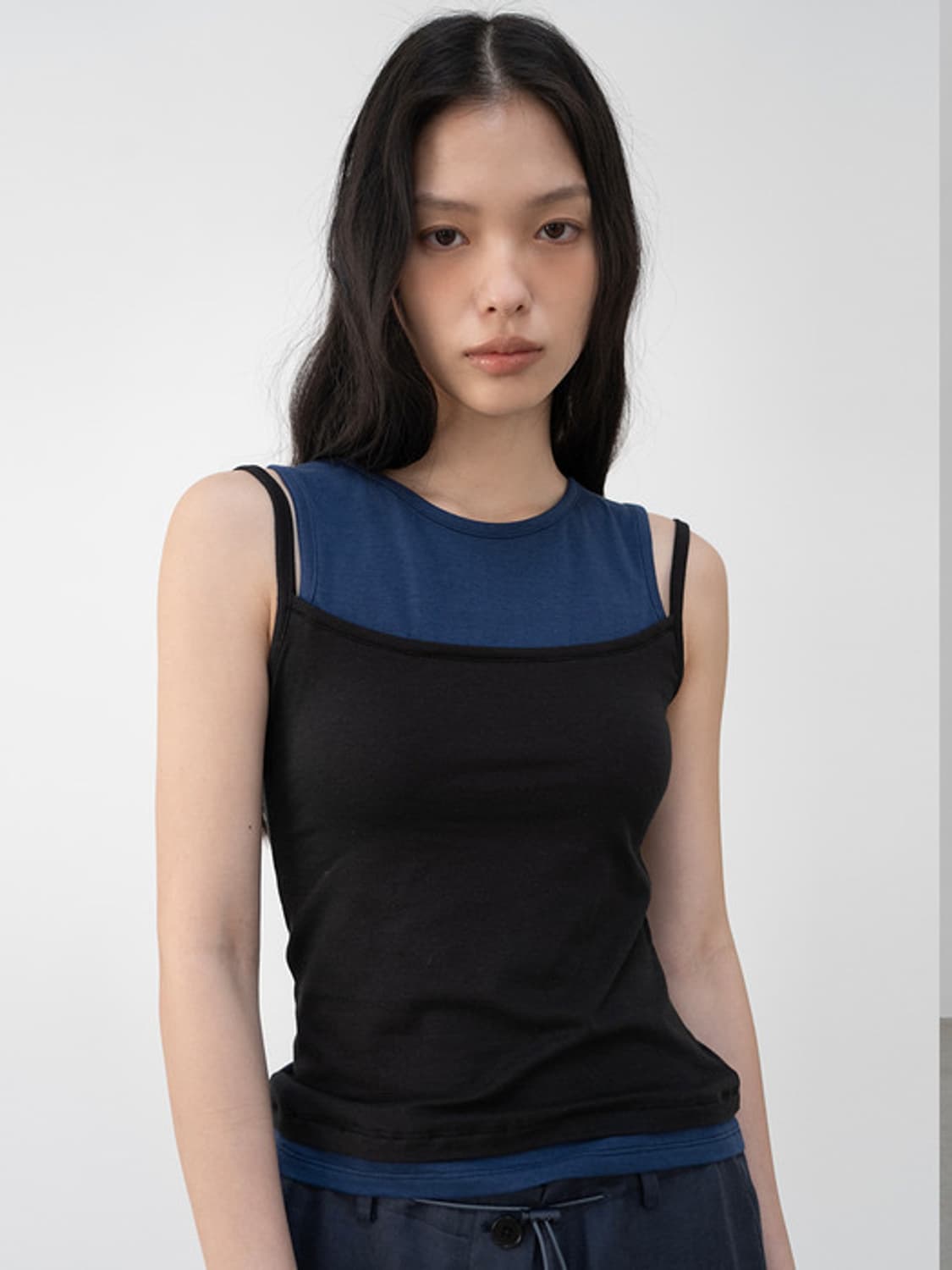 토브드 더블 레이어드 슬리브리스 상품이미지1