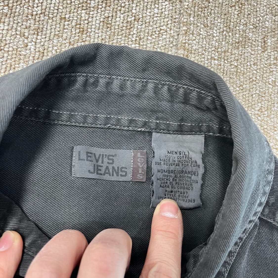  리바이스 흑청 데님남방 상품이미지5