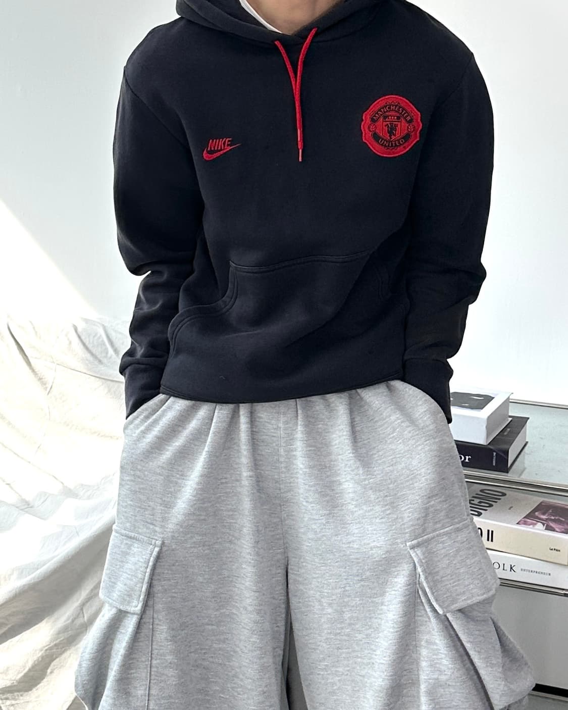 나이키 00s 맨체스터 유나이티드 블랙 후드티 S 상품이미지1