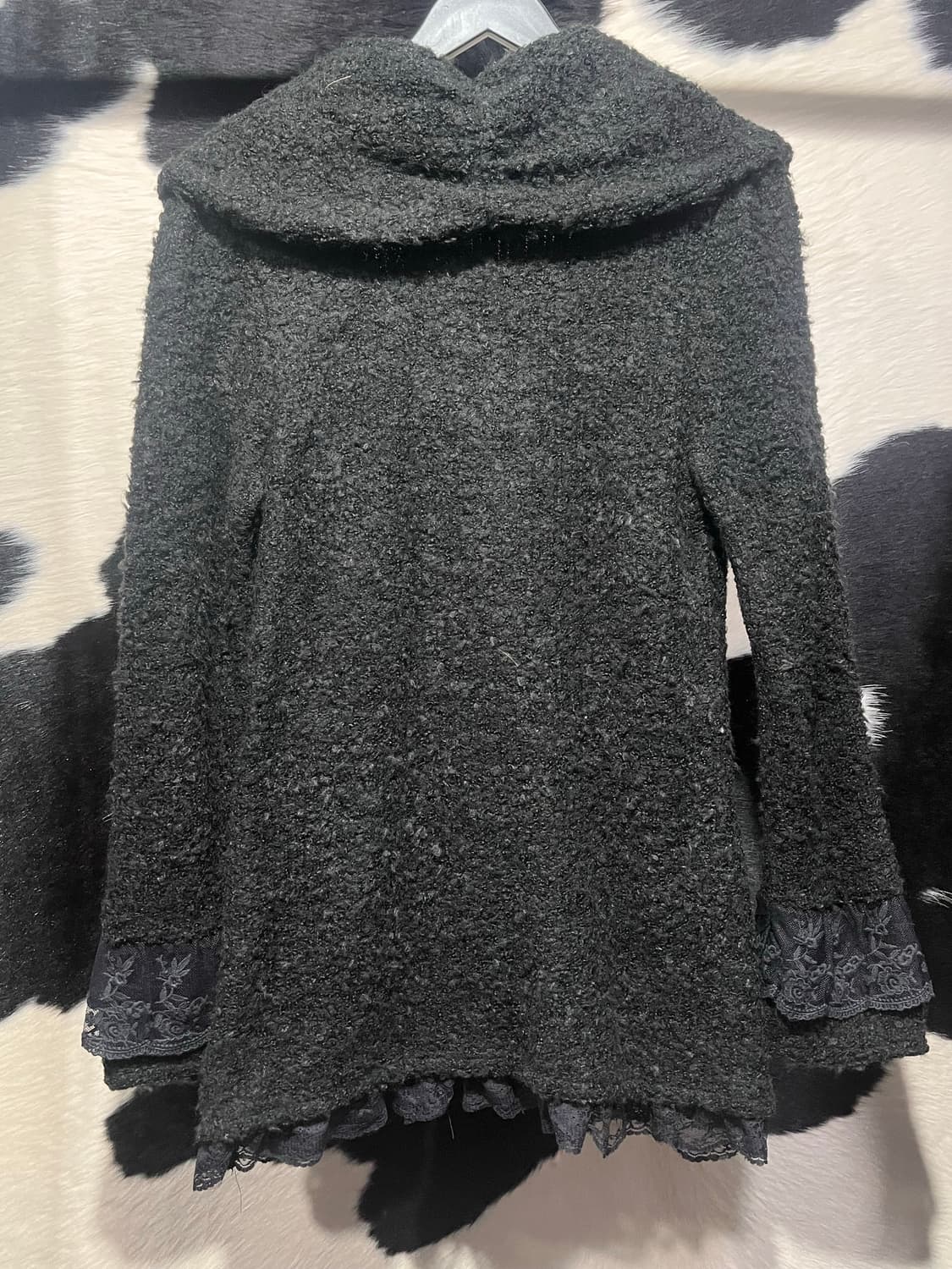 액시즈팜 빅 카라 레이스 가디건 상품이미지6