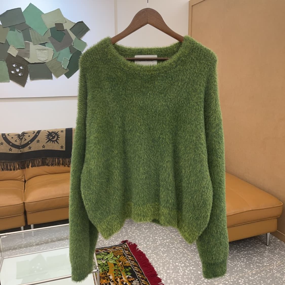 노매뉴얼 오버핏 헤어리 니트 스웨터 105 C06216 상품이미지2