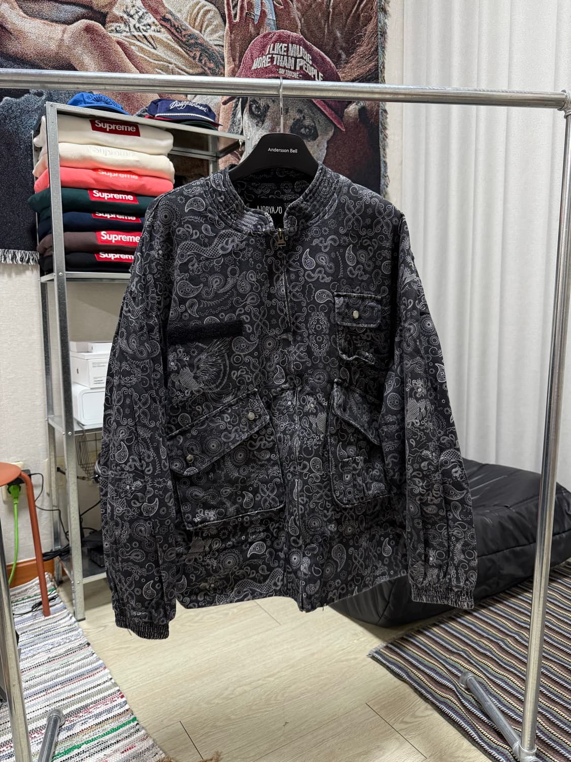 아조바이아조 페이즐리 데님 자켓 상품이미지2