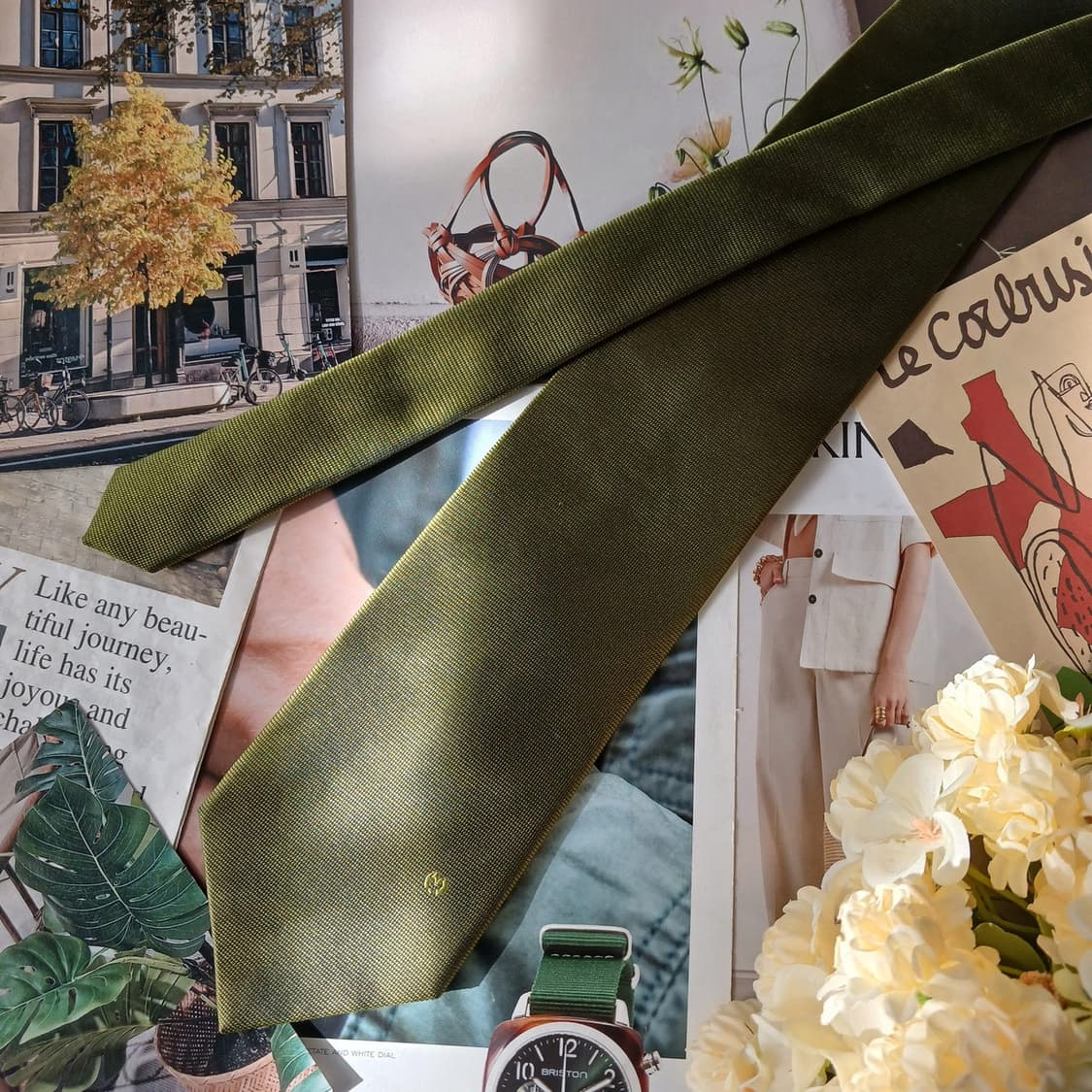 밀라숀 실크 그린 솔리드 넥타이 9.5cm A등급 A19757
 상품이미지3