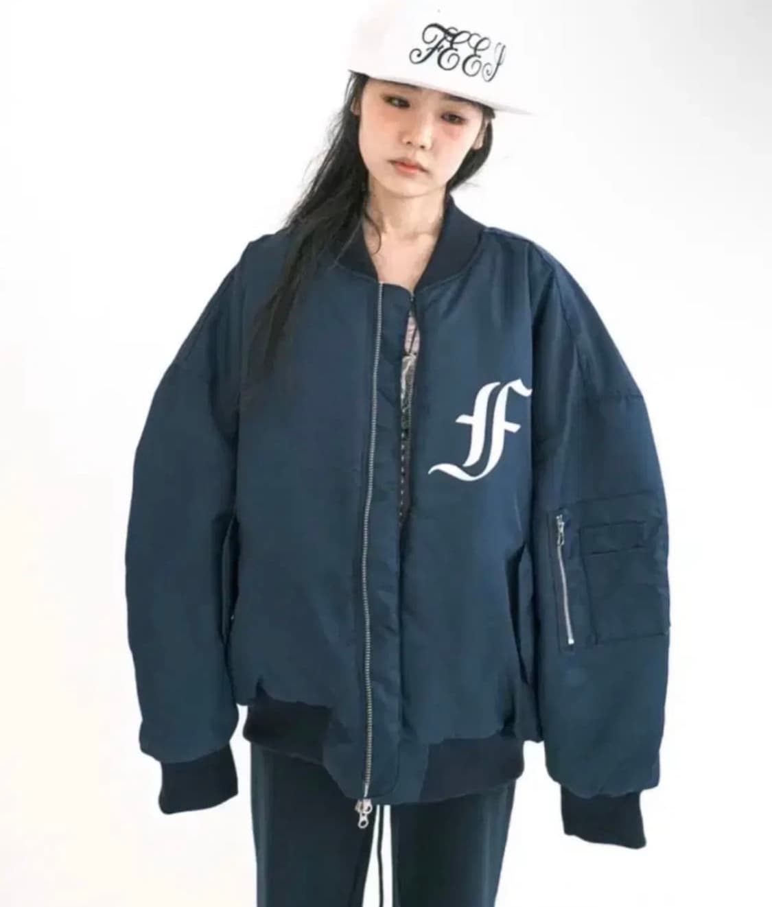 샵페어리 봄버 네이비 상품이미지1