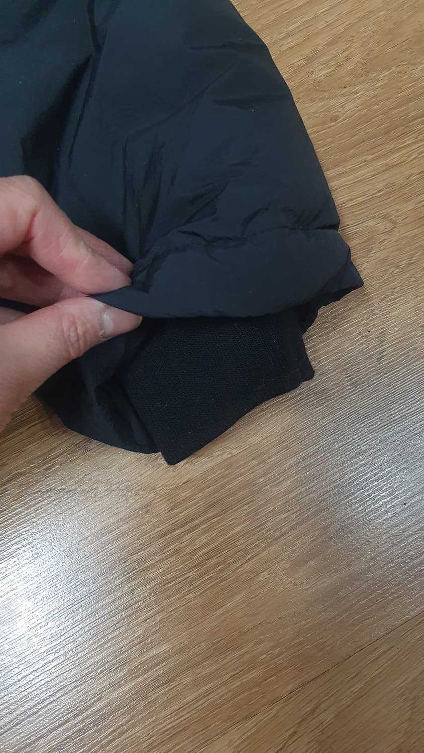 여성 니트배색  크롭경량점퍼 M 상품이미지4