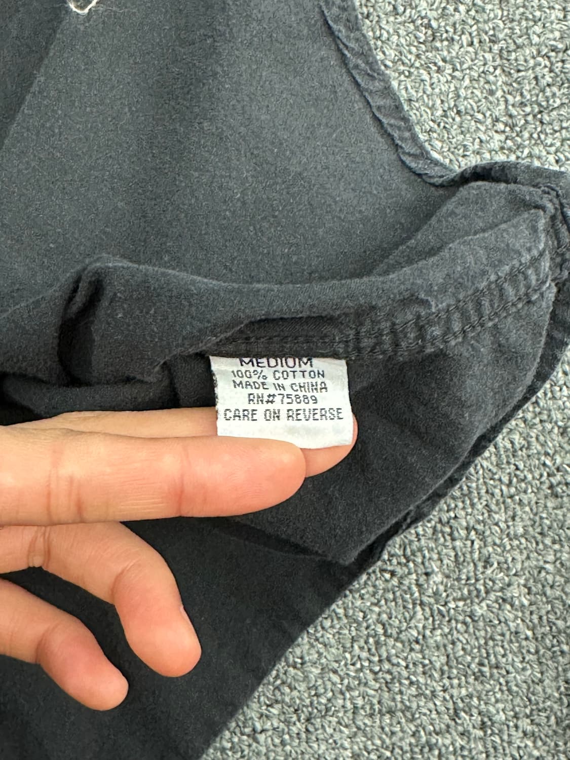 M)일본 빈티지 십자가 프린팅 블랙 셔츠 상품이미지8