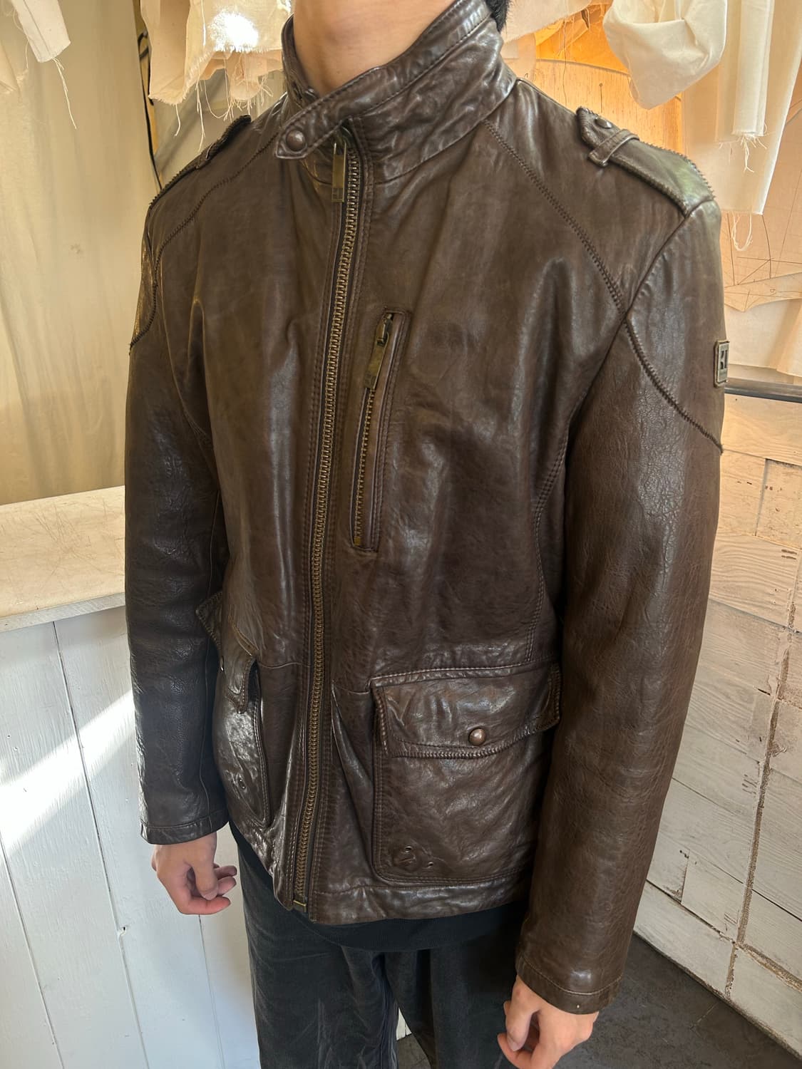 Hugo Boss orenge 레더자켓 상품이미지7