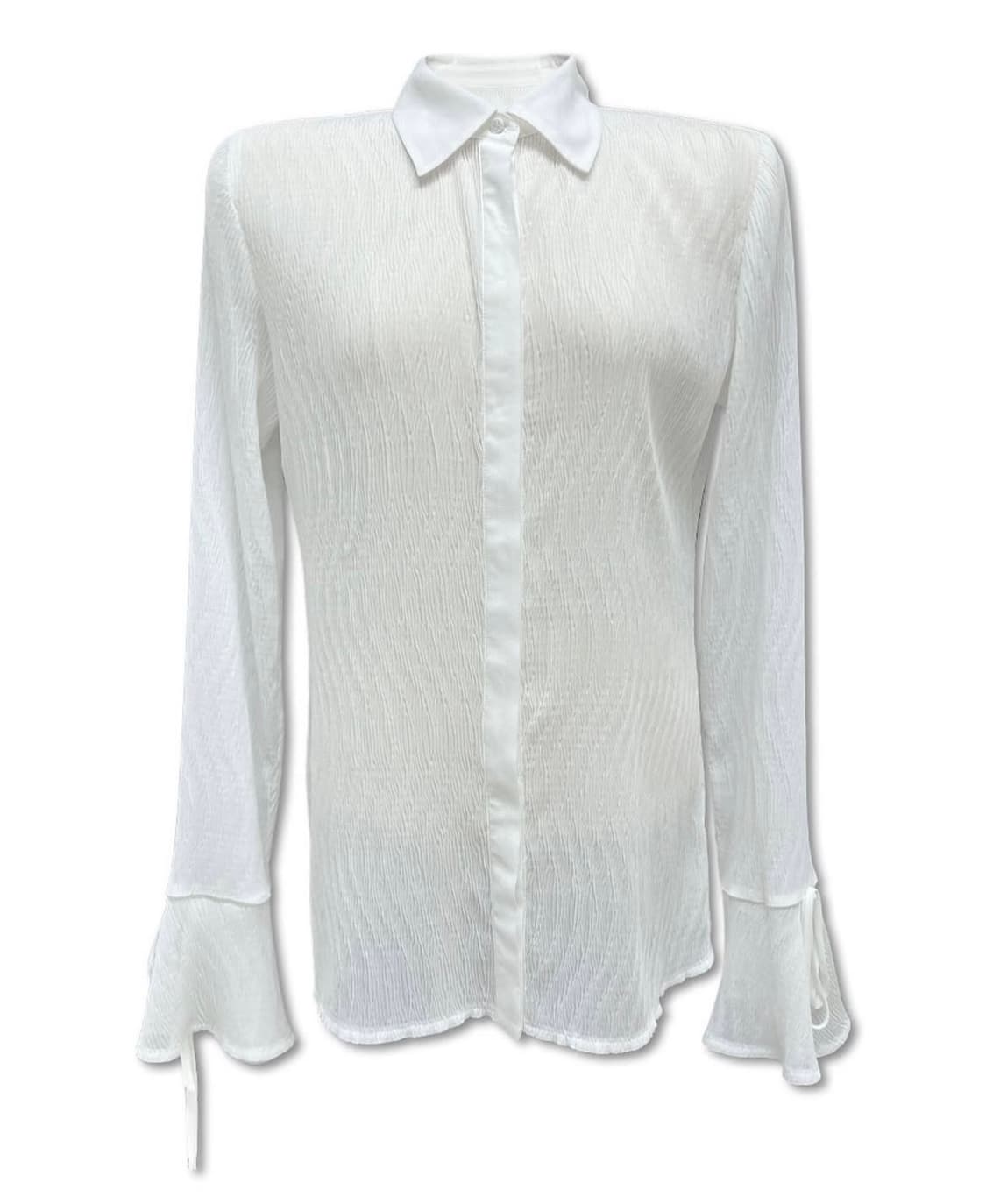 [새상품]페일제이드 스완 블라우스 화이트 프릴 블라우스 상품이미지6