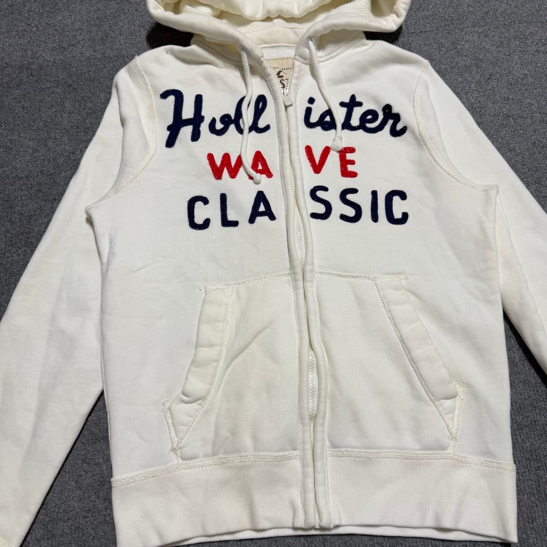 홀리스터 화이트 후드집업 S 상품이미지2