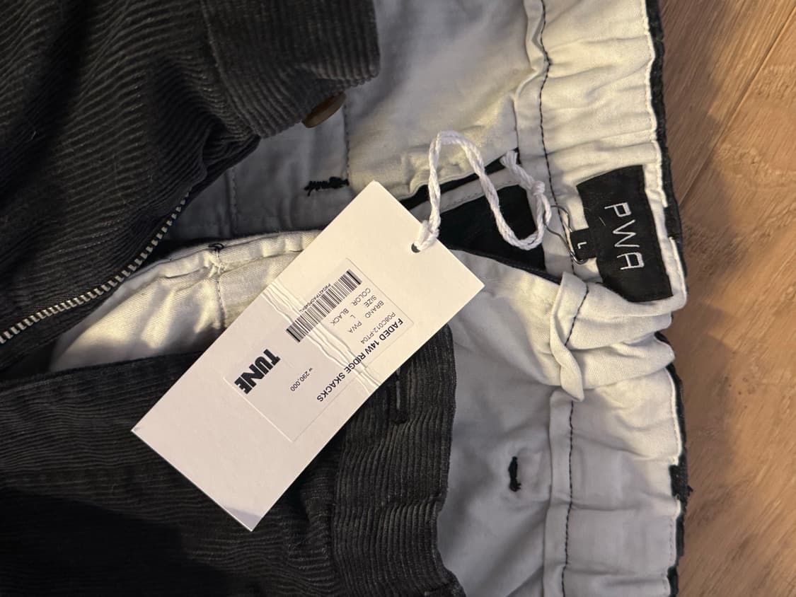 PWA 블랙 코듀로이 밴딩 바지 L 상품이미지3