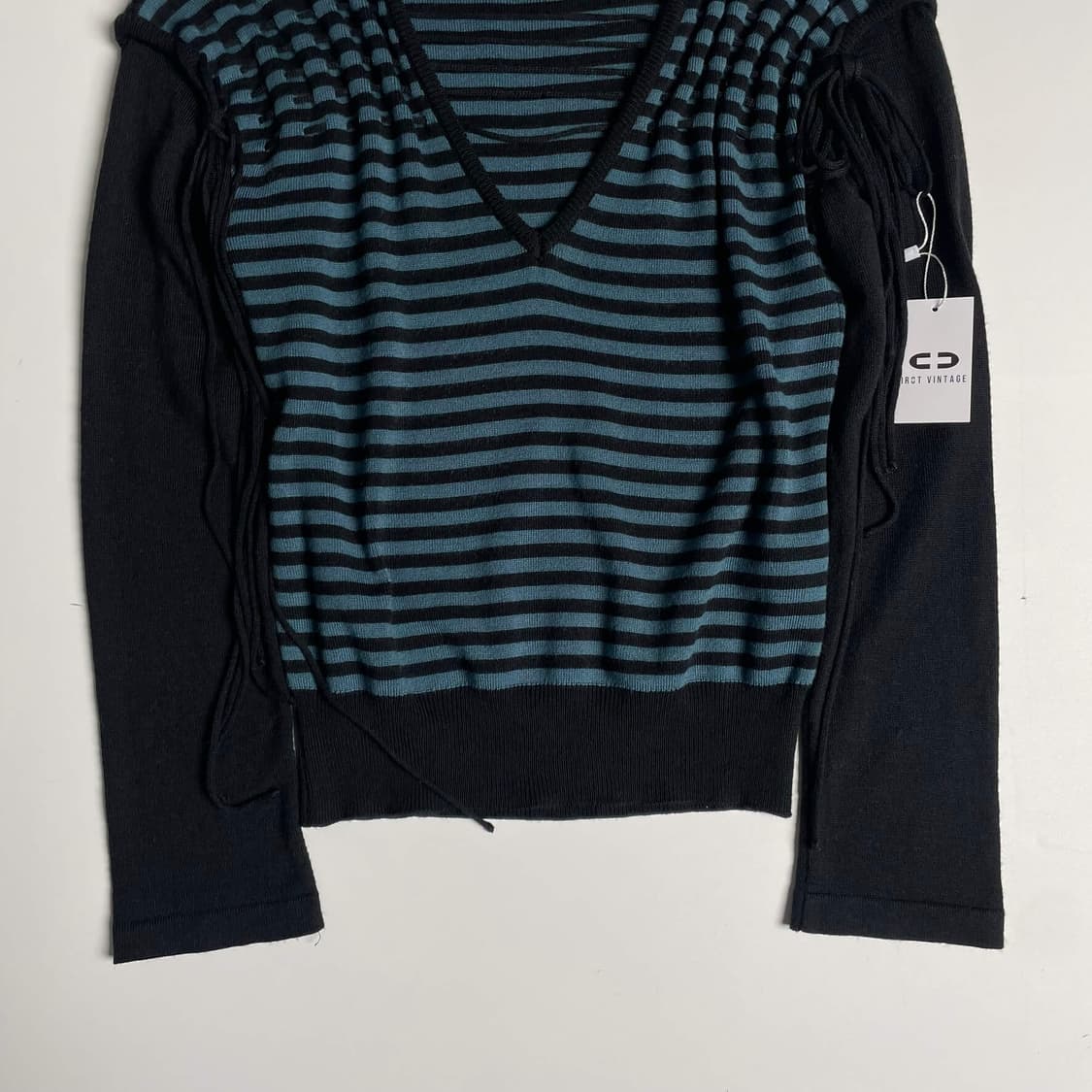 Tg.m 긴 끈 블루 스트라이프 롱슬리브 니트 (italy)   상품이미지5