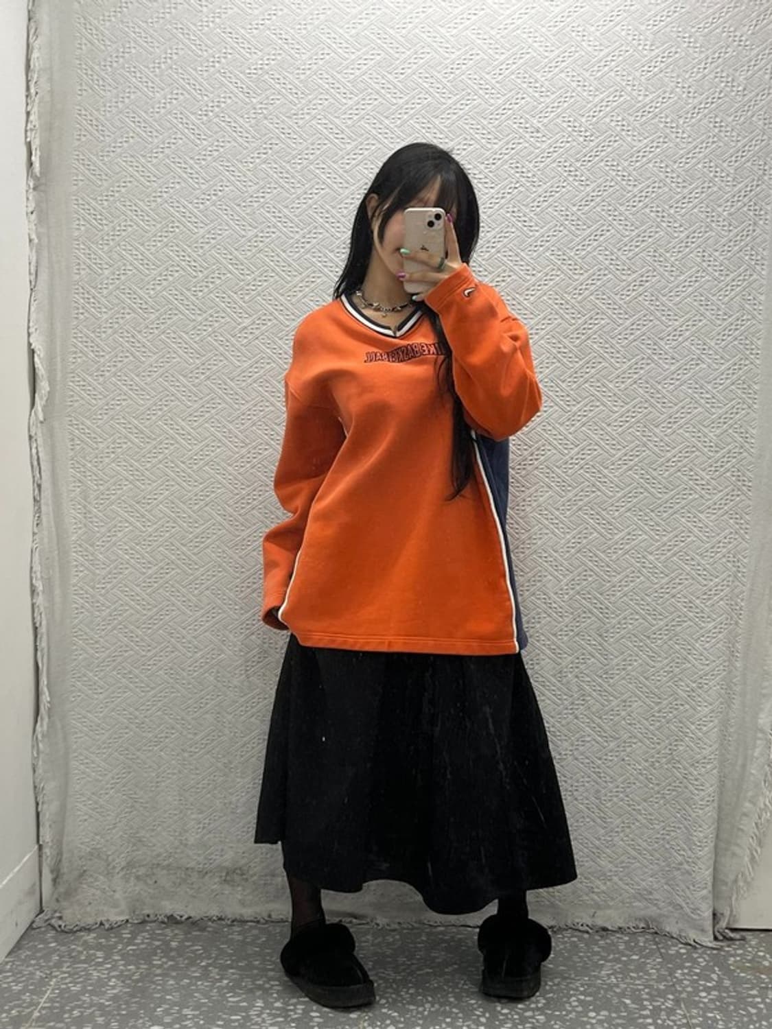 나이키 베스킷볼 90's 빈티지 오렌지 오버핏 롱슬리브 XL C06692 상품이미지2