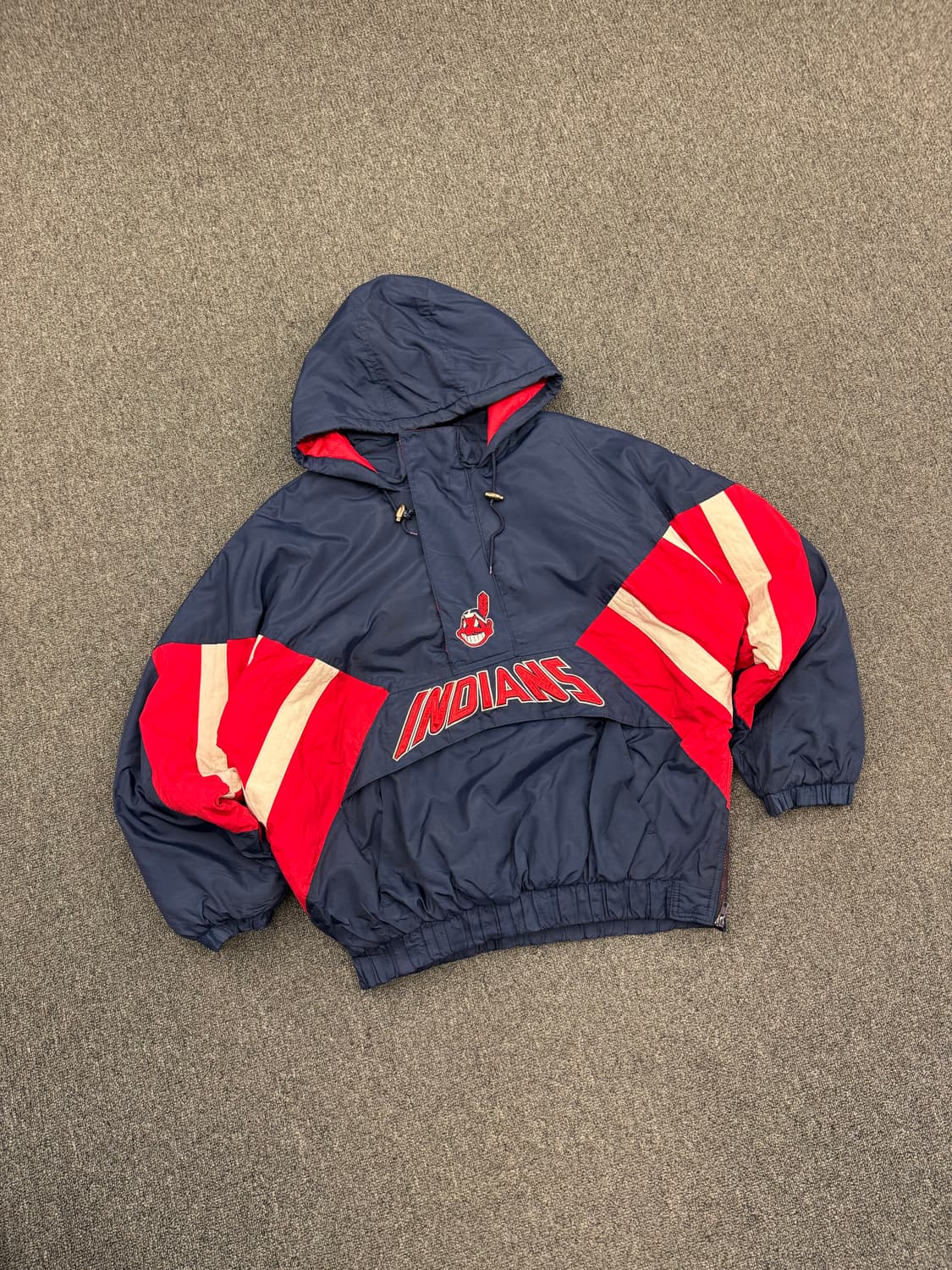 XL)90’s스타터 빈티지 올드스쿨 인디언스 아노락패딩점퍼 상품이미지2